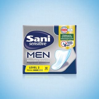 Sani Sensitive Men Medium Level 2 Incontinence Pads for Men Normal Flow 4 Drops 10pcs