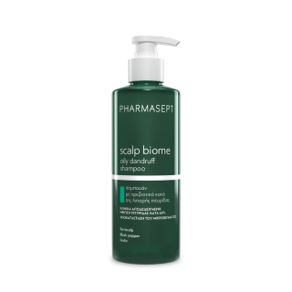 Pharmasept Scalp Biome Oily Dandruff Shampoo 400ml Σαμπουάν με Πρεβιοτικά, για τη Ρύθμιση και Αντιμετώπιση της Λιπαρότητας και της Λιπαρής Πιτυρίδας