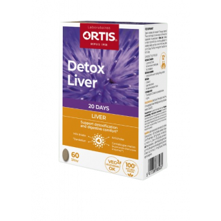 Ortis Detox Liver Υποστηρίζει την Αποτοξίνωση & Καλή Πέψη 60 Ταμπλέτες
