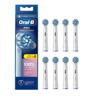 Oral-B Pro Sensitive Clean Για Ευαίσθητα Ούλα Ανταλλακτικές Κεφαλές για Ηλεκτική Οδοντόβουρτσα 8τεμάχια