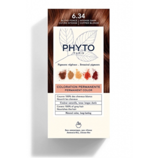 Phyto Phytocolor 6.34 Ξανθό Σκούρο Έντονο Χάλκινο Μόνιμη Βαφή Μαλλιών 50ml