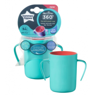 Tommee Tippee Easiflow 360° Lip Activated Edge Κύπελλο 6m+ Green 200ml