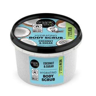 Organic Shop Hydrating Body Scrub with Coconut & Sugar Ενυδατικό Scrub Σώματος Καρύδα 250ml