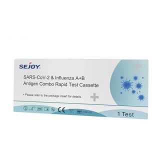 Sejoy Rapid Ρινικό Tεστ Cassette Ανίχνευσης Αντιγόνων Ιών Γρίπης Α/Β & Covid-19 1τεμάχιο
