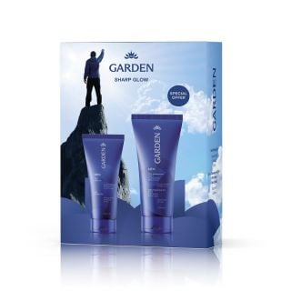 Garden Promo Men Sharp Glow with 3in1 Cleansing Gel 200ml & Hair Styling Gel 150ml