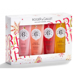 Roger & Gallet Xmas Set Wellbeing Shower Gels Σετ Αφρόλουτρα: Rose 50ml, Fleur De Figuier 50ml, Gingembre Rouge 50ml & Bois D'Orange 50ml