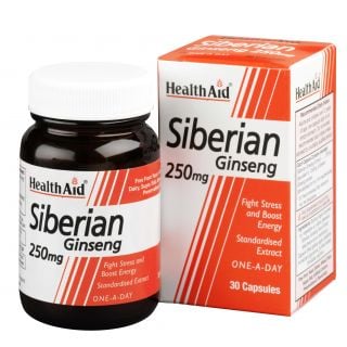 Health Aid Siberian Ginseng 250mg 30 Caps Immune System