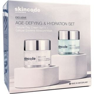 Skincode Promo Age Defying & Hydration Set Exclusive Cellular Day Cream SPF 15, 50ml Συσφικτική Κρέμα Ημέρας & Extreme Moisture Mask, 50ml Κρέμα - Μάσκα Επανόρθωσης της Υγρασίας