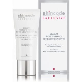 Skincode Exclusive Cellular Protect & Perfect Tinted Moisturizer SPF15 30ml - Ενυδατική Κρέμα Ημέρας Με Χρώμα