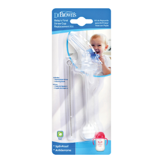Dr. Brown's Baby's First Straw Cup Replacement Kit with Straw & Cleaning Brush (TC073)