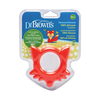 Dr. Brown’s Flexees Friends™ Soft Silicone Teether Fox 3m+ (TE003-P2) 1 Item
