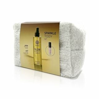 Garden Promo Sparkle Teddy Set 1 Glow Golden Secret Shimmer Body Mist 200ml & Liquid Matte Lipstick (01) Dream Cream 2ml
