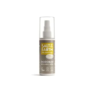 Salt of the Earth Vegan Natural Deodorant Spray Amber & Sandalwood 100ml Αποσμητικό Χωρίς Αλουμίνιο Με Αρωμα Κεχριμπάρι & Σανταλόξυλο