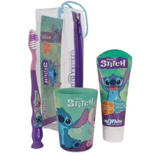 Mr. White Travel Pouch Stitch with Toothbrush + Cup + Toothpaste 3+y 75ml