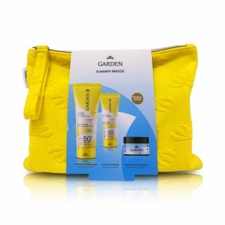Garden Promo Summer Breeze με Αντηλιακό Γαλάκτωμα για Πρόσωπο & Σώμα 75ml + Αντηλιακή Κρέμα Προσώπου Spf50+ με Υαλουρονικό Οξύ 25ml + Απολεπιστικό Σώματος με Άρωμα Θαλάσσια Αύρα  100ml