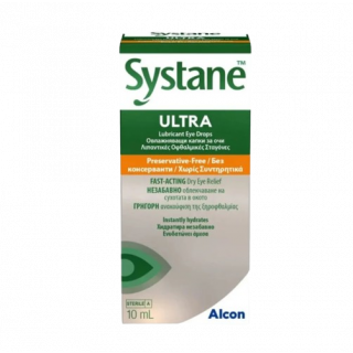 Alcon Systane Ultra Λιπαντικές Οφθαλμικές Σταγόνες χωρίς Συντηρητικά 10ml