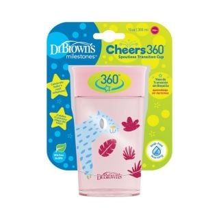 Dr. Brown's Cheers 360° Pink Spoutless Transition Cup 9m+ 300ml (TC01093)