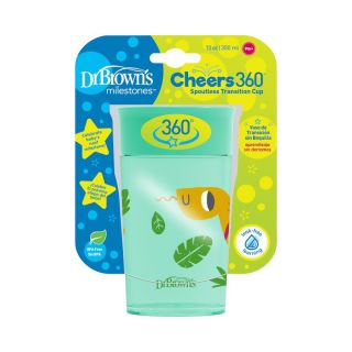 Dr. Brown's Cheers 360° Green-Snake Spoutless Transition Cup 9m+ 300ml (TC01095)