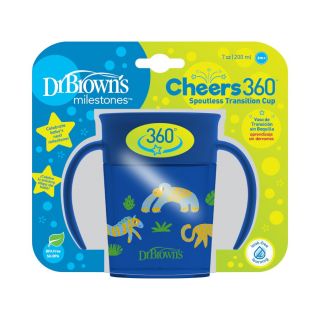 Dr. Brown's Milestones™ Cheers 360° Blue Spoutless Transition Cup 6m+ 200ml (TC71006)
