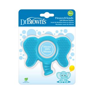 Dr. Brown’s Flexees Friends™ Soft Silicone Teether Elephant 3m+ (TE002-P2) 1 Item