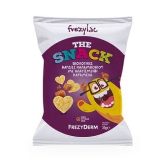 Frezyderm Frezylac The Snack Βιολογικές Καρδιές Καλαμποκιού με Αλατισμένη Καραμέλα 30gr