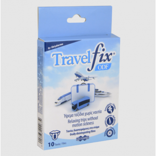 Uni-Pharma Travelfix ODF Orally Disintegrating Films for Nausea 10pcs