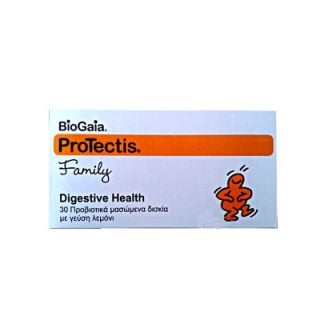 BioGaia ProTectis Family Προβιοτικό - Γεύση Λεμόνι 30 Tabs Μασώμενα Δισκία