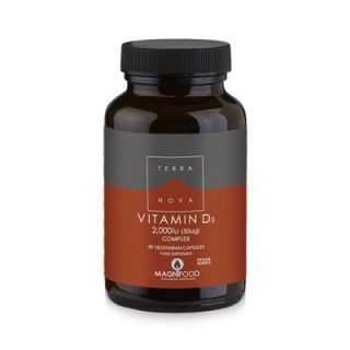 Terranova Vitamin D3 Complex 2000iu (50ug) 50 Caps Βιταμίνη D3 με Υπερτροφές