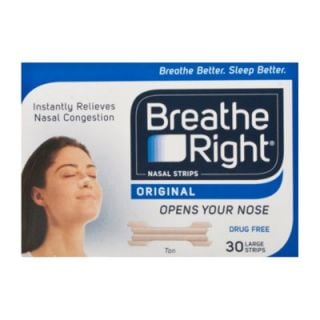Breathe Right Nasal Strips Ρινικές Ταινίες Large Μέγεθος 30 Τεμάχια