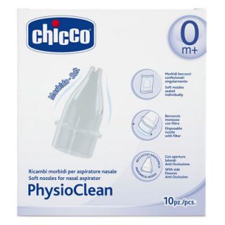 Chicco PhysioClean 04982-00 Aspiration Kit Spare Parts for the Nose 0+ Months 10 Items