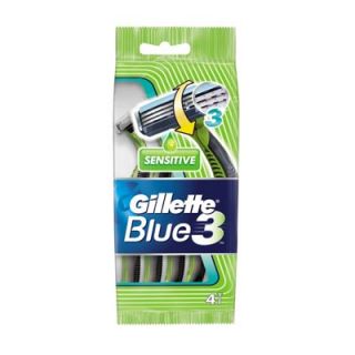 Gillette Blue 3 Sensitive Ξυραφάκια Μίας Χρήσης 4 Τεμάχια