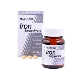 Health Aid Iron Bisglycinate 30mg 30 Tabs Σίδηρος Δισγλυκινικός