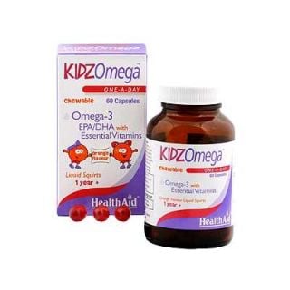 Health Aid Kidz Omega Μασώμενο Πορτοκάλι 60 Caps