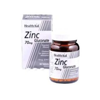 Health Aid Zinc Gluconate 70mg 90 Tabs Ψευδάργυρος
