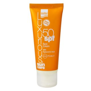 InterMed Luxurious Sun Care Face Cream SPF50 75ml Αντιηλιακή Κρέμα Προσώπου με Υαλουρονικό Οξύ
