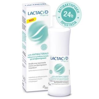 Lactacyd Pharma Antibacterial 250ml Καθαριστικό Ευαίσθητης Περιοχής Aντιβακτηριακό  