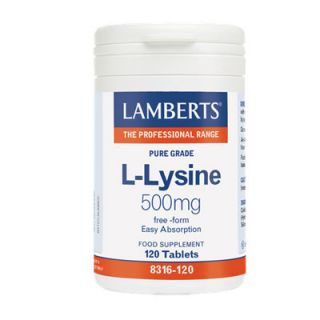 Lamberts L Lysine 500mg 120 Tabs Λυσίνη