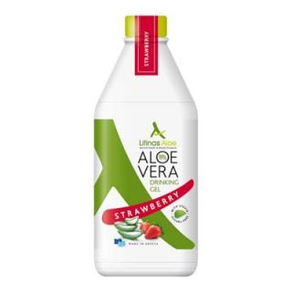Litinas Aloe Vera Drinking Gel Strawberry Πόσιμη Αλόη Βέρα με γεύση Φράουλα 1000ml