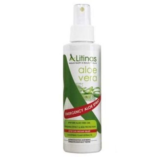 Litinas Emergency Aloe Vera Spray 150ml Δροσιστικό Υγρό Ζελ Αλόης