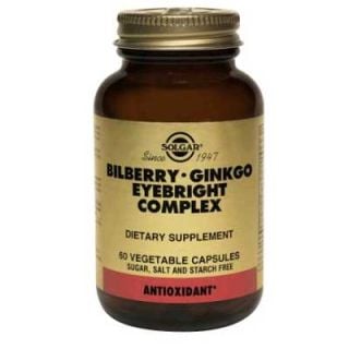 Solgar Bilberry Ginkgo Eyebright Complex 60 Caps