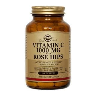Solgar Vitamin C with Rose Hips 1000mg 100 Tabs