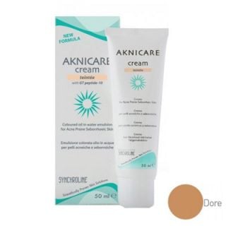 Synchroline Aknicare Cream Teintee Dore 50ml Moisturizing Teintee Cream for Acne Reduction