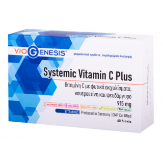 Viogenesis Vitamin C Systemic Plus Βιταμίνη C Μη Όξινης Μορφής 915mg 60 ταμπλέτες