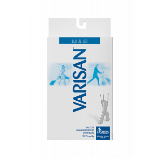 Varisan Lui & Lei No2 Κάλτσες Διαβαθμισμένης Συμπίεσης 10-15mmHg Μαύρο 1ζευγάρι