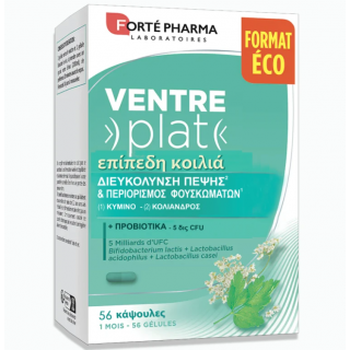 Forte Pharma Ventre Plat Flat Belly 56caps Συμπλήρωμα Διατροφής για Ενίσχυση Μεταβολισμού