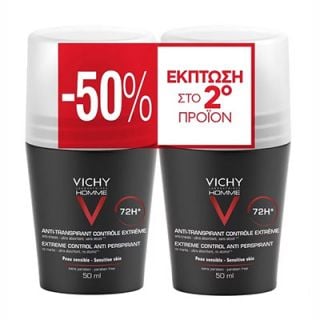 Vichy Homme Roll On extra strenght 72H 2 x 50ml