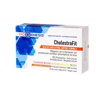 Viogenesis CholestroFit 60caps Συμπλήρωμα Διατροφής για την Διατήρηση Φυσιολογικών Επιπέδων Χοληστερόλης στο Αίμα