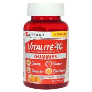 Forte Pharma Vitalite 4G Συμπλήρωμα Διατροφής για Σωματική & Πνευματική Τόνωση 60 Ζελεδάκια