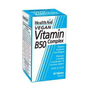 Health Aid B 50 Complex 30 Tabs Σύμπλεγμα Βιταμινών Β