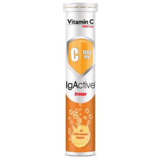 IgActive Vitamin C 1000mg Orange Flavour 20 Effervescent Tabs